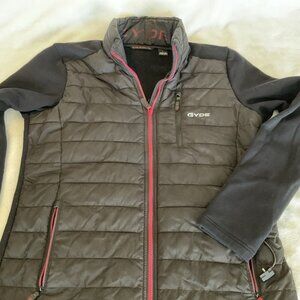 GYDE Polartec Heated Jacket Black W/ Pink Zip Front MEDIUM Ladies W/battery
